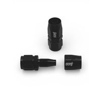 4AN Taper Series Straight Hose End Black