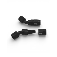 -8AN Taper Series 45 Degree Hose End Black