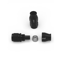 -4AN PTFE Teflon Swivel Nut Straight Hose End Black