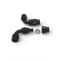 -10AN PTFE Teflon 90 Degree Swivel Nut Hose End Black