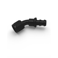 -10AN Push Lock 45 Degree Hose End Black