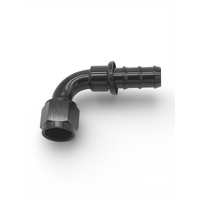-10AN Push Lock 90 Degree Hose End Black