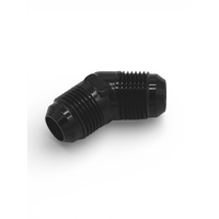 Male Flare Union 45 Deg -8AN  Black  45 Deg
