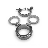 3.5" V Band Clamp Kit 2 X Weld Rings &amp; 1 X Stainless Clamp
